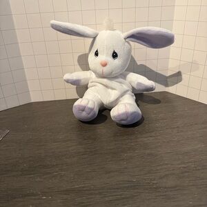 Vintage Enesco Precious Momenta 'Tender Tails' White Bunny Without Tags 1998
